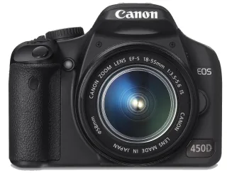 Canon EOS 450D [12MP Live View 3"] schwarz inkl. EF-S 18-55mm 1:35-56 IS Objektiv