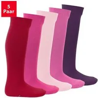 Footstar Langsocken EVERYDAY! 5 Paar Kinder Kniestrümpfe Lange Socken für Mädchen & Jungen