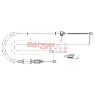 Metzger Handbremsseil hinten rechts Renault Kangoo