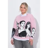 MIAMODA Sweatshirt Sweatshirt Boxy Fit Frauen-Print Langarm