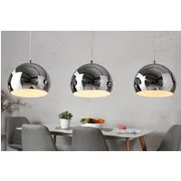riess-ambiente Hängeleuchte CHROMAGON silber weiß, ohne Leuchtmittel, Wohnzimmer · Metall · Esszimmer · Modern Design