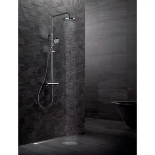 Kludi Logo Thermostat-Dual-Shower-System 6809205-00 chrom, mit Kopf- und Handbrause