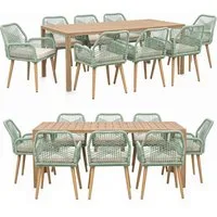 Swing&Harmonie Garten-Essgruppe, (Garten Sitzgruppe, wetterfest, WPC-Tischplatte, inkl. Kissen), Outdoor Terrasse