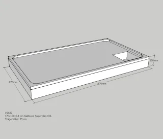 Neuesbad Wannenträger für Kaldewei Superplan XXL 170x100x5,1 SD21058