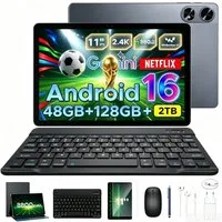 Aorlym P11 Pro Android 16 Tablet mit Tastatur,90Hz,128GB ROM,8800mAh,11 Zoll Tablet (11", 128 GB, Android 16, WiFi, 48GB RAM (8 + 40 GB erweitert), GPS, Face ID, 5G WiFi, Gemini AI)