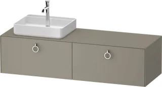 Duravit White Tulip Konsolenwaschtischunterbau wandhängend Stein Grau Seidenmatt 1600x550x408 mm - W WT4890L92920010