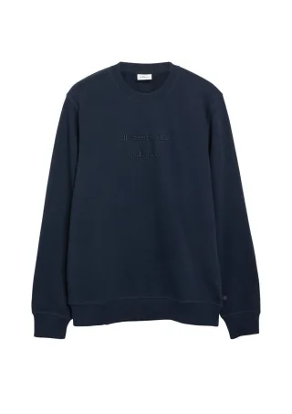 s.Oliver Red Label - Sweatshirt mit Logo-Print blau - Gr. - S