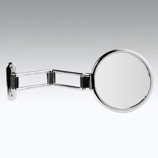Koh-i-Noor Doppelspiegel zur Wandanbringung, mit dreh-und ausziehbarem Arm, doppelseitig, 390KK, Chr 390KK