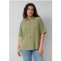 s.Oliver Kurzarmbluse Bluse Fließende Lyocellbluse
