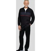 Herbold Sportswear Trainingsanzug Herren Freizeitanzug Sportanzug Jogginganzug (2-tlg), Kontrastpaspel-Verlauf und Druckeinsatz auf der Front