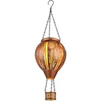 GLOBO LIGHTING Gartenleuchte, LED-Leuchtmittel fest verbaut, Warmweiß, Solarleuchte Gartendeko LED Außenleuchte Heißluftballon-Design