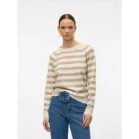 Vero Moda Rundhalspullover VMDOFFY LS O-NECK BLOUSE GA NOOS Materialmix, regular fit
