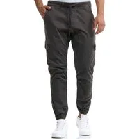 Indicode Cargohose INLevi mit seitlichen Cargotaschen und elastischen Bündchen