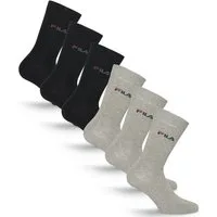 Fila Socken UNISEX LIFESTYLE PLAIN SOCKS (6-Paar, 6 Paar) mit eingestrickem Logo