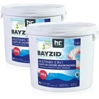 Höfer Chemie GmbH Poolpflege 2x 5 kg BAYZID® Multitabs 200g 5in1 für Pools, Komplette Poolpflege in praktischen Langzeittabletten