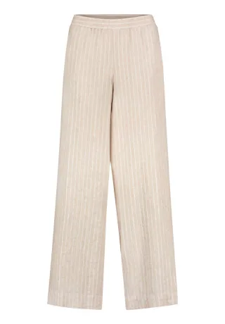CARTOON - Marlenehose mit Streifenmuster beige - Gr. - 40