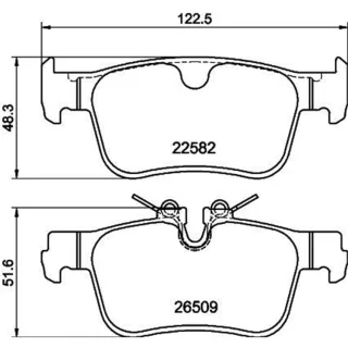 Hella Bremsbel?ge hinten Volvo S60 S90 V60 V90 Xc60 2,0