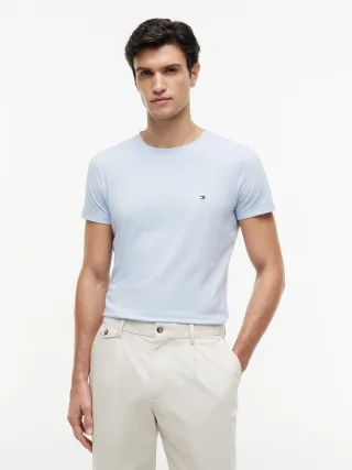 STRETCH SLIM FIT TEE Breezy Blue - Gr. - XL