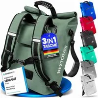 Nextcover Fahrradtasche TPU Fahrradtasche NEU 3in1 Fahrradtasche für Gepäckträger -wasserdicht