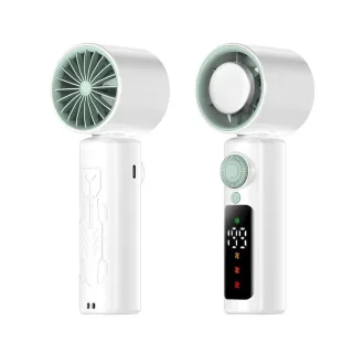 Tevorex 4000mAh Handheld Cooling Fan 199 Gears Speed Adjustable Long Battery 2-In-1 Rechargeable Portable Desktop Fan wi