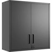 bizoemade Wandhängeschrank Werkzeugschrank mit 2 Türen, verstellbare Regale,77×75×30cm