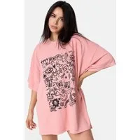Worldclassca T-Shirt Worldclassca Oversized Print T-Shirt lang Sommer Shirt Oberteil Neu
