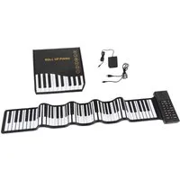 McGrey Spielzeug-Musikinstrument Rollpiano mit 88 Tasten - Zusammenrollbar mit Li-Ionen Akku, (3 tlg., Inkl. Ladekabel, Pedal und Bedienungsanleitung), 128 Klangfarben und 128 Begleitrhythmen