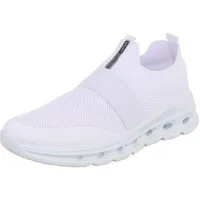 Coolwalk Herren Slip-On Sneaker Knit mit Profilsohle Slipper (91563615) Flach Sneakers in Weiß