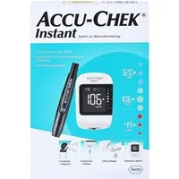 Roche Blutzuckermessgerät Accu-Chek Instant, inkl. Starterset, Hypo- und Hyperglykämie-Warnung, Diabetesüberwachung, intuitive Farbskala auf dem Display
