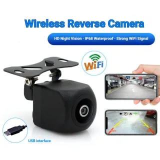 Samaeye AI WiFi Wireless Car Infrared Night Vision Reverse Cameras AHD720P License Plate Lens IP68 Waterproof Wide Angle