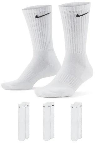 Nike Everyday Cushion Crew Trainingssocken, 3 Paar in Weiß