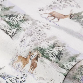 Baumwoll-Canvas "Winterlandschaft", weiß-color