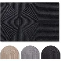 Blumtal Fußmatte rutschfeste Schmutzfangmatte aus langlebigem Polyester, Fußmatte innen/Schmutzfangmatte außen