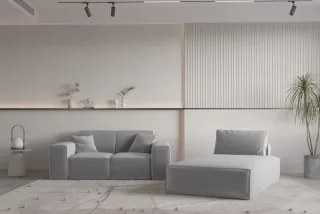 Sofa Set 2-teilig Sezlong und Sofa 2-Sitzer CELES PREMIUM Stoff Opera Velvet ...