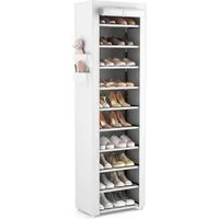 LuxusKollektion Schuhregal Schuhregal 11 Ebenen 20 22 Weiß 11 Ebenen mit staubdichtem Überzug