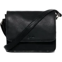 BACCINI Umhängetasche echt Leder Umhängetasche groß Ledertasche schwarz ELA, Crossbody Bag Echtleder für Damen, Handtasche mit Schultergurt schwarz