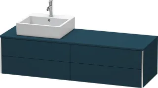 Duravit XSquare Konsolenwaschtischunterbau wandhängend Nachtblau Seidenmatt 1600x548x400 mm - XS4914 XS4914L9898