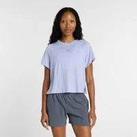 New Balance Funktionsshirt Kurzarmdesign, mit Rundhalsausschnitt, ohne Verschluss, aus Polyester