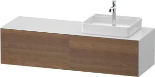 Duravit White Tulip Konsolenwaschtischunterbau wandhängend Amerikanischer Nussbaum & Weiß Matt & Hoc WT4864R77850010