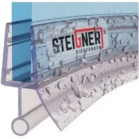 STEIGNER Duschdichtung 60cm Vorgebogene Ersatzdichtung für Runddusche, L: 60 cm, (1 Stück Packung, Einzeldichtung), Glasstärke 6/7/ 8 mm Model: UK08