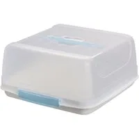 Engelland Kuchentransportbox Kleine Kuchenbox mit transparentem Deckel, Kunststoff, (Vorteils-Set, 1-tlg., sicheres Transportieren), mit Tragegriff und Klickverschluss, BPA-frei, rechteckig, Kunststoff