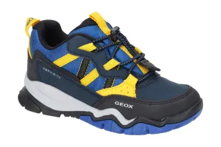 Geox J26HBB MONTRACK BOY ABX Kinderschuhe blau royal yellow wasserdicht atmun...