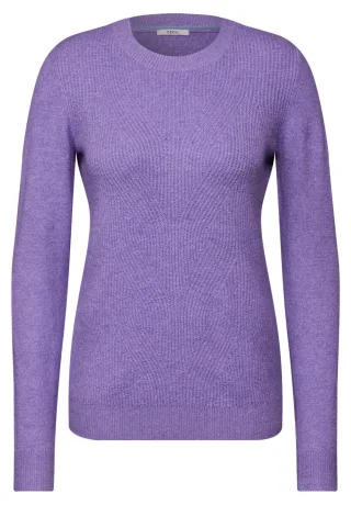 Cecil - Pullover mit Strukturmuster violet - Gr. - XL