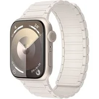 Wigento Smartwatch-Armband Für Apple Watch SE 2023 44mm Silikon Magnetschlaufe Arm Band Beige