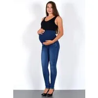ESRA Umstandsjeans J531 Damen Skinny Fit Schwangerschaftshose mit elastischem Bund