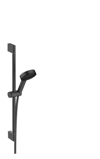 Hansgrohe Brauseset Pulsify 105 3jet Relaxation mit Brausestange 650mm mattschwarz, 24160670 24160670