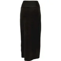 Guru-Shop Minirock Schmaler Elfenrock, langer Rock - schwarz alternative Bekleidung