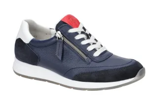 Paul Green Damen Sneaker 5071-051 blau wei? rot Glattleder Veloursleder Mix G...