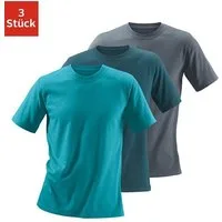 H.I.S T-Shirt, Unterziehshirt (3er-Pack) unifarben, Rundhalsausschnitt, aus Baumwolle