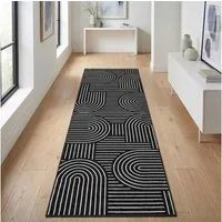 GarveeMore Teppich Rhythmus und Prosodie, rechteckig, Höhe: 7 mm, Geometrisches, modulares Design – strukturiert, aber nicht monoton